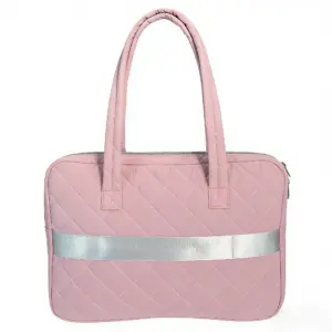 Pink Quilted Laptop Bag