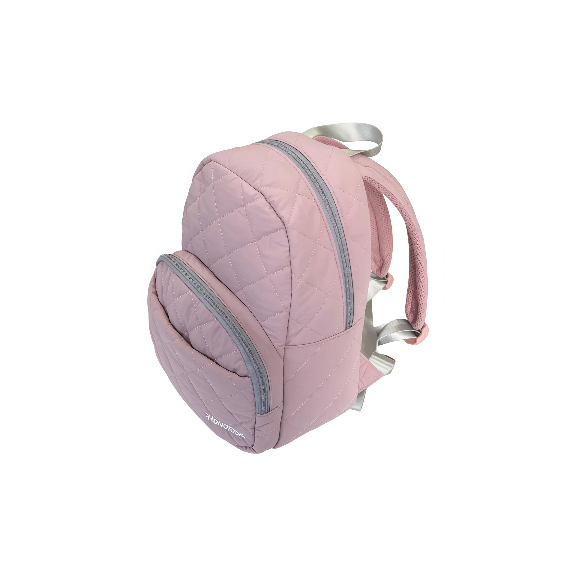 pink quilted backpack
