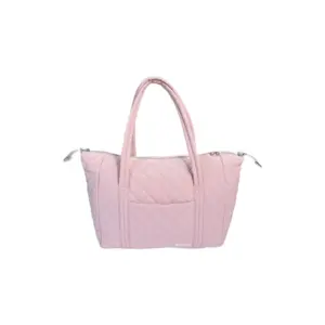 pink quilted travel bag