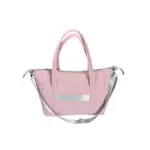 pink quilted travel bag