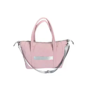 pink quilted travel bag