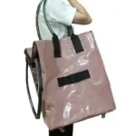 Large Wheeled PP Woven Shopping Tote with Zipper