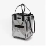 Large Wheeled PP Woven Shopping Tote with Zipper 02