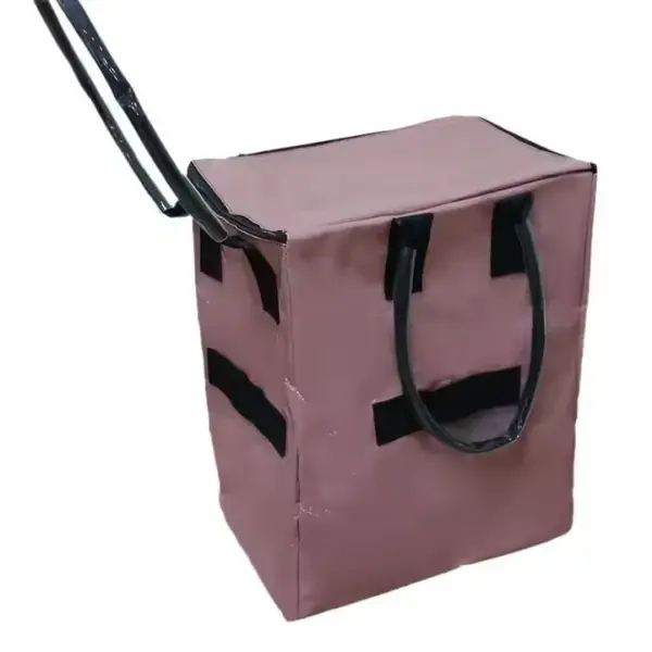 Large Wheeled PP Woven Shopping Tote with Zipper 05