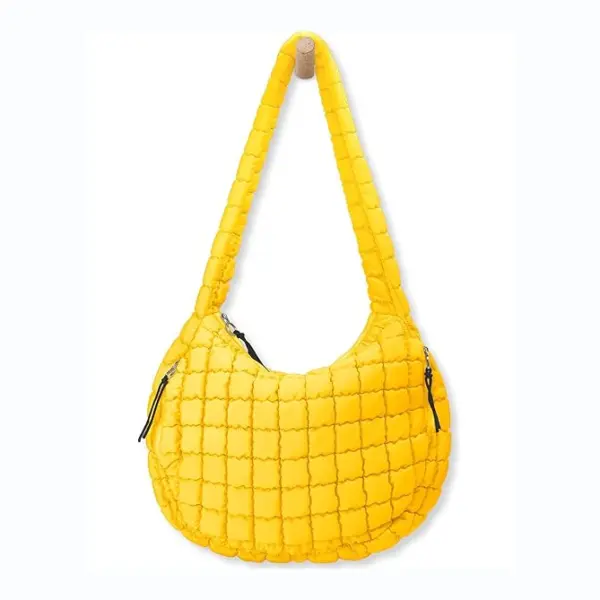 Quilted Puffy Handbag yellow