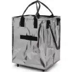 Large Wheeled PP Woven Shopping Tote with Zipper 04