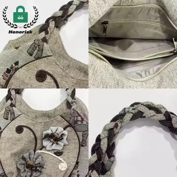 New Design Fashion Canvas Tote with Embroidery 02