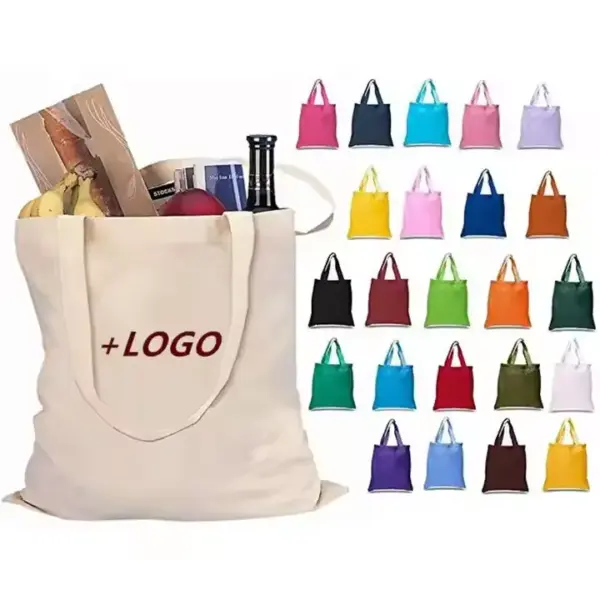 Custom Logo Canvas Tote Bag