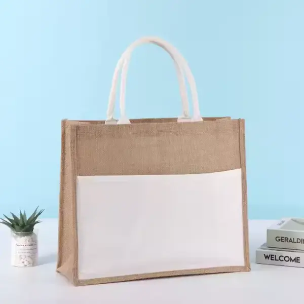 Large Capacity Jute Shopping Tote 02