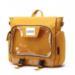 Backpack with Transparent Compartment-1