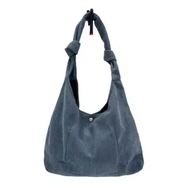 Navy Blue Casual Corduroy Crossbody Bag 03