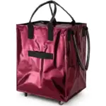 Large Wheeled PP Woven Shopping Tote with Zipper 03