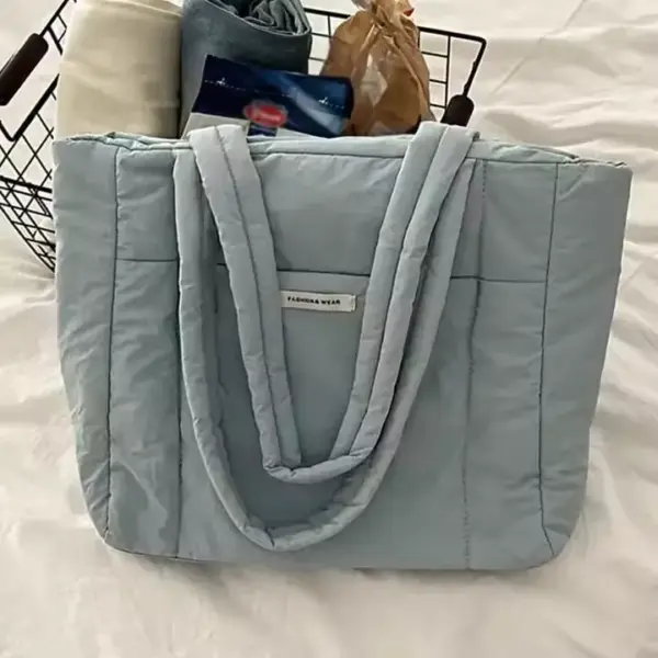 Blue Puffed Casual Handbag for Women 04