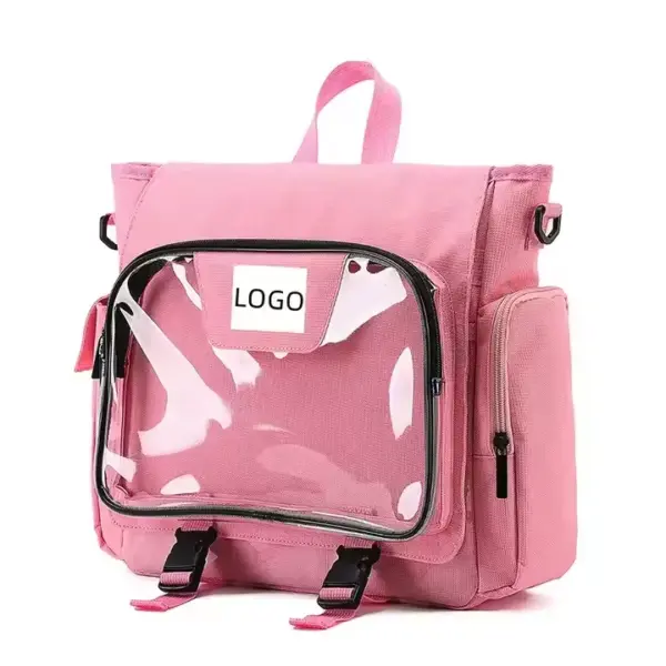 Backpack with Transparent Compartment-2