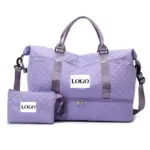 Business Travel Large-Capacity Tote with Detachable Pouch green 001