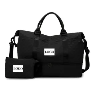 Business Travel Large-Capacity Tote with Detachable Pouch