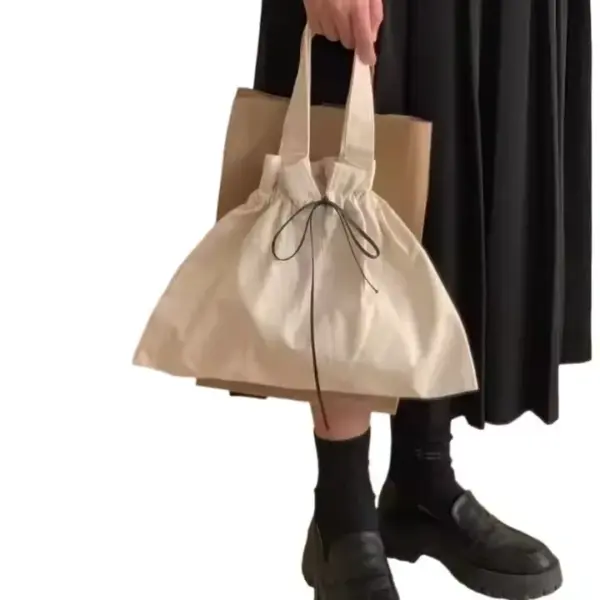 Drawstring Canvas Shopping Bag 001
