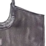 Black Mesh Tote with Detachable Leather Pouch 02