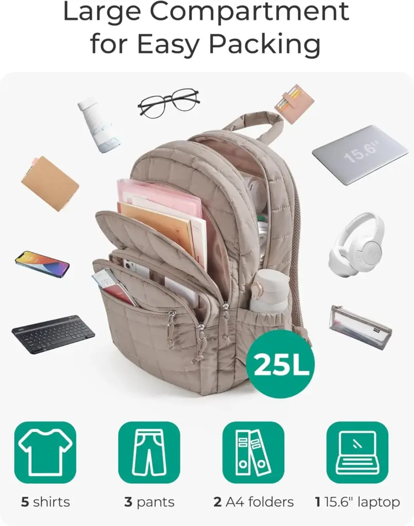 Puffy Quilted Backpack