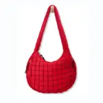 Quilted Puffy Handbag red