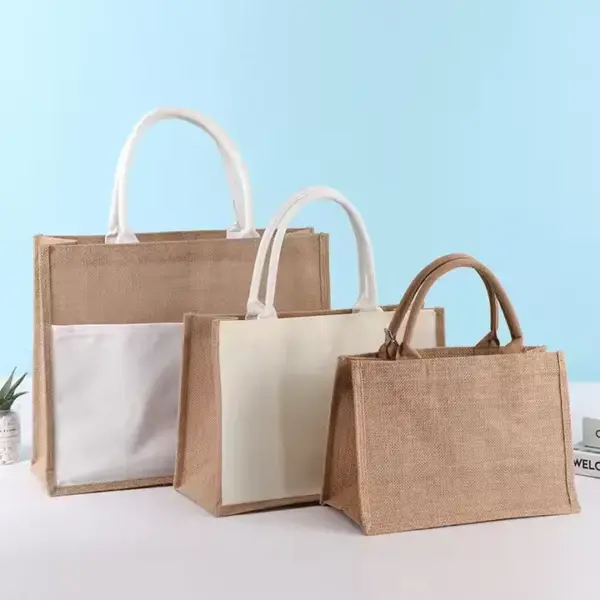 Large Capacity Jute Shopping Tote 04