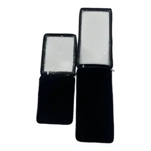 Luxury Velvet Jewelry Organizer with Transparent Lid