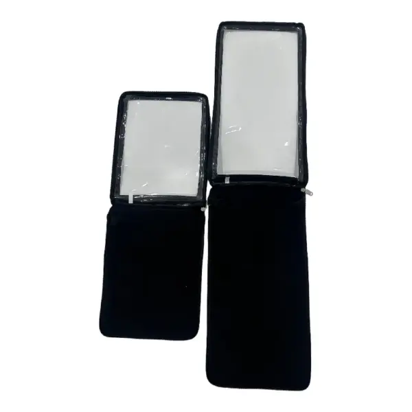 Luxury Velvet Jewelry Organizer with Transparent Lid