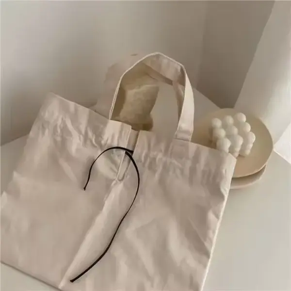 Drawstring Canvas Shopping Bag 002