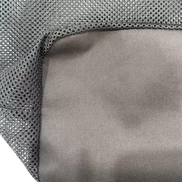 Black Mesh Tote with Detachable Leather Pouch 05