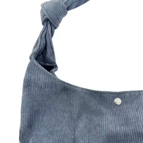 Navy Blue Casual Corduroy Crossbody Bag 05