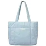 Blue Puffed Casual Handbag for Women