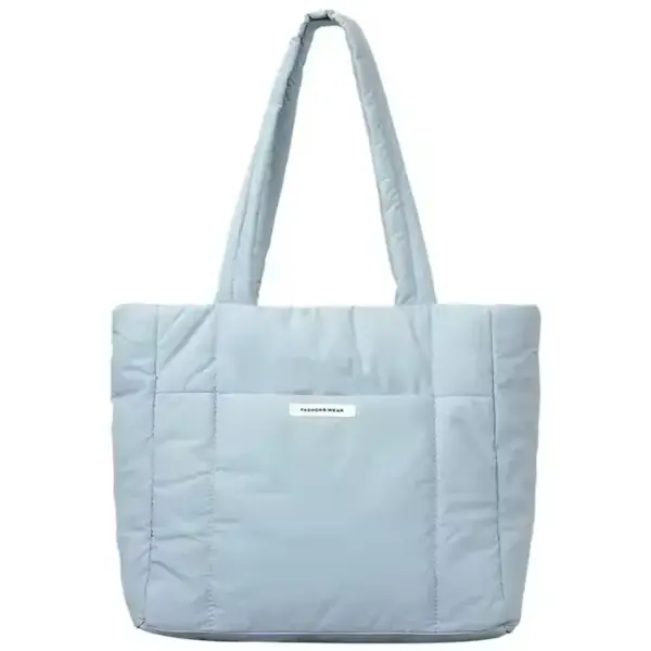 Blue Puffed Casual Handbag for Women
