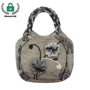 New Design Fashion Canvas Tote with Embroidery