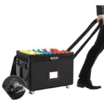 Fireproof and waterproof large-capacity document and book storage bag with wheels and combination lock 01