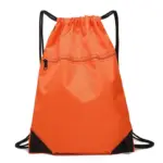 Basketball Court Waterproof Polyester Drawstring Backpack Custom 002