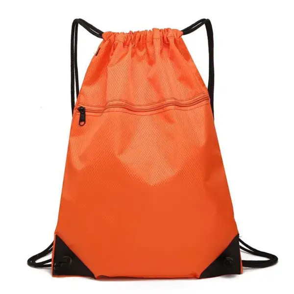 Basketball Court Waterproof Polyester Drawstring Backpack Custom 002