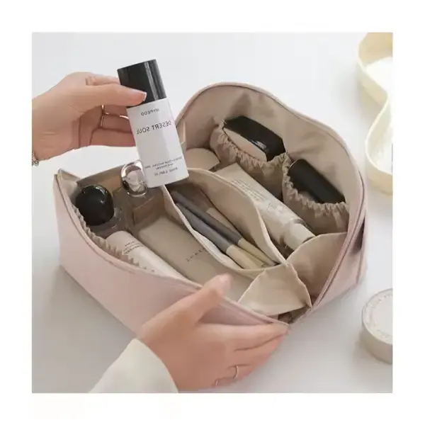 Portable Waterproof Zippered Makeup Bag-1