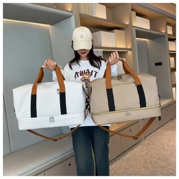 White Fashion Waterproof Oxford Travel Bag 001