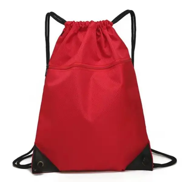 Basketball Court Waterproof Polyester Drawstring Backpack Custom 003