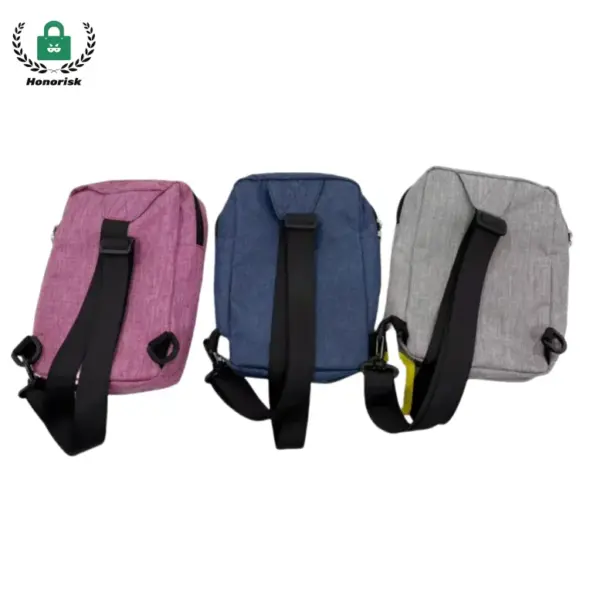 Zippered Canvas Waist Pack / Crossbody Bag 04