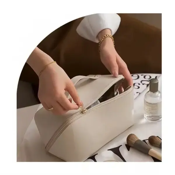 Portable Waterproof Zippered Makeup Bag-2
