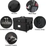 Fireproof and waterproof large-capacity document and book storage bag with wheels and combination lock 03