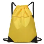 Basketball Court Waterproof Polyester Drawstring Backpack Custom 004