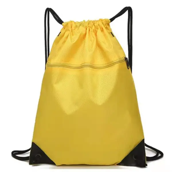 Basketball Court Waterproof Polyester Drawstring Backpack Custom 004