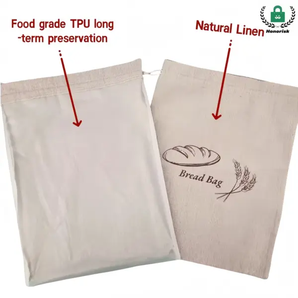 Cotton Bread Drawstring Shopping Bag 004