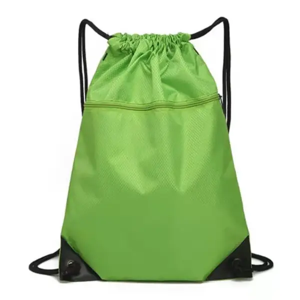 Basketball Court Waterproof Polyester Drawstring Backpack Custom 005