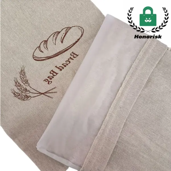 Cotton Bread Drawstring Shopping Bag 005