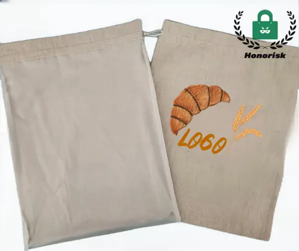 Cotton Bread Drawstring Shopping Bag 006