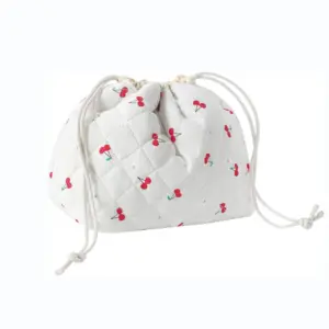 Cotton Drawstring Toiletry Bag