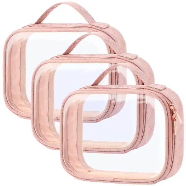 Rose PVC Transparent Waterproof Makeup Bag
